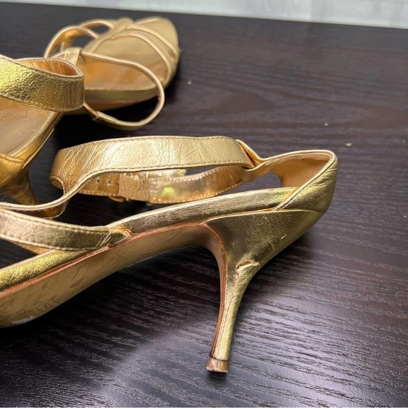 Coach, metallic gold strap he sandals, size 8 B. #002 - Picture 5 of 13